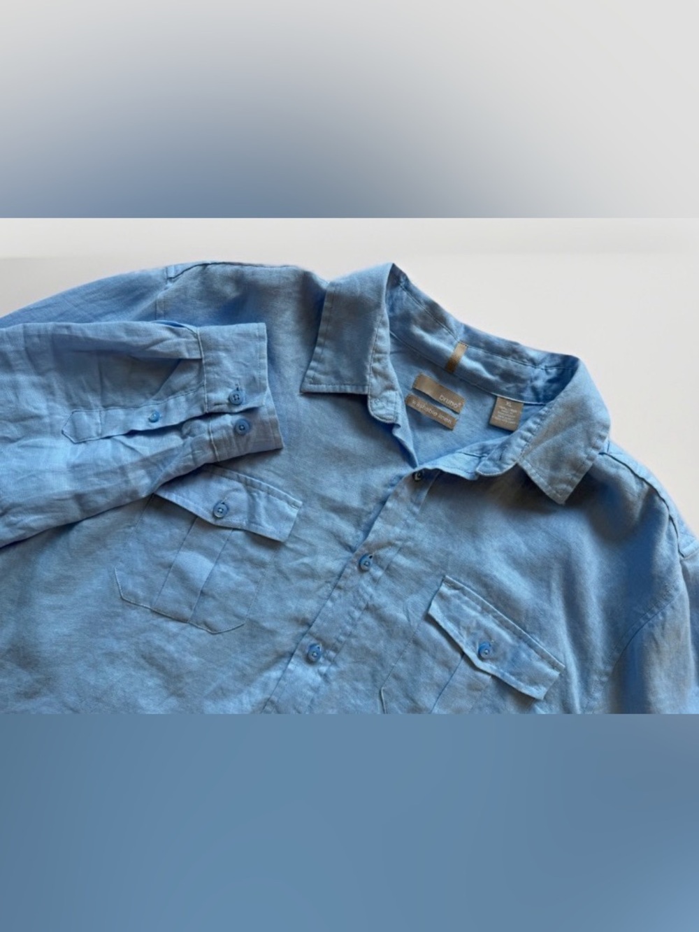 Bruno Washable Linen Shirt Long Sleeve XL Button Up Coastal Summer Preppy Beachy